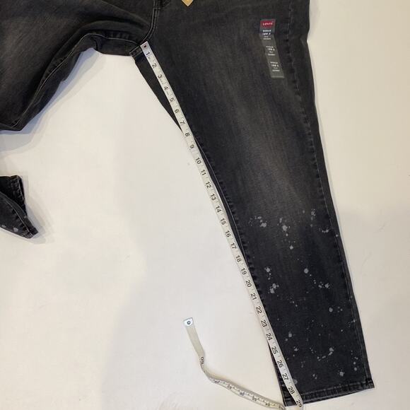 Levi’s 711 Skinny Gray Denim Jean w/Bleach Splatter Mid Rise Slim Fit NWT Sz18WS - Picture 11 of 13